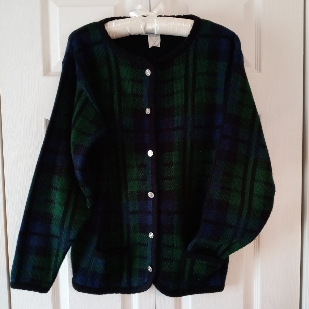 Women's Vintage Tally-Ho Cardigan Sweater Size 8, EUC